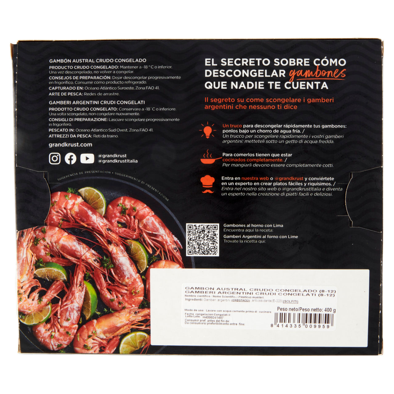 Gamberi Argentini crudi congelati 400 gr - Immagine 11