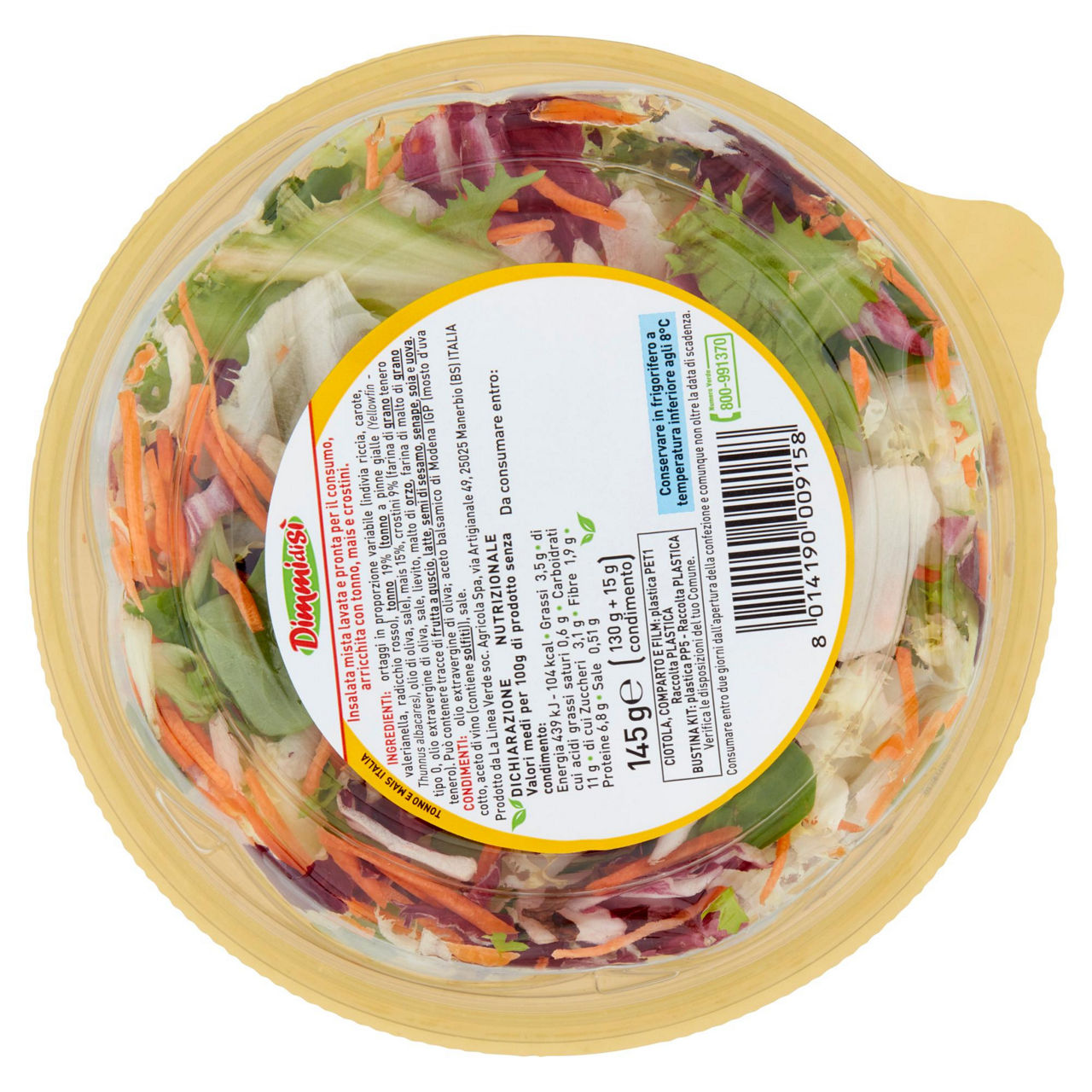 Insalata con tonno mais e crostini 145 gr - Immagine 21