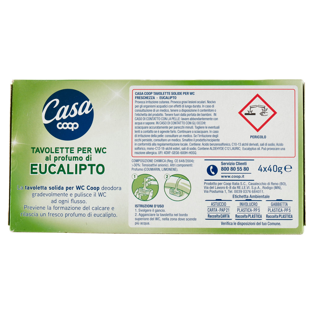 Tavoletta per wc solida coop freschezza naturale c/eucalipto scatola g160 pz4 - Immagine 41