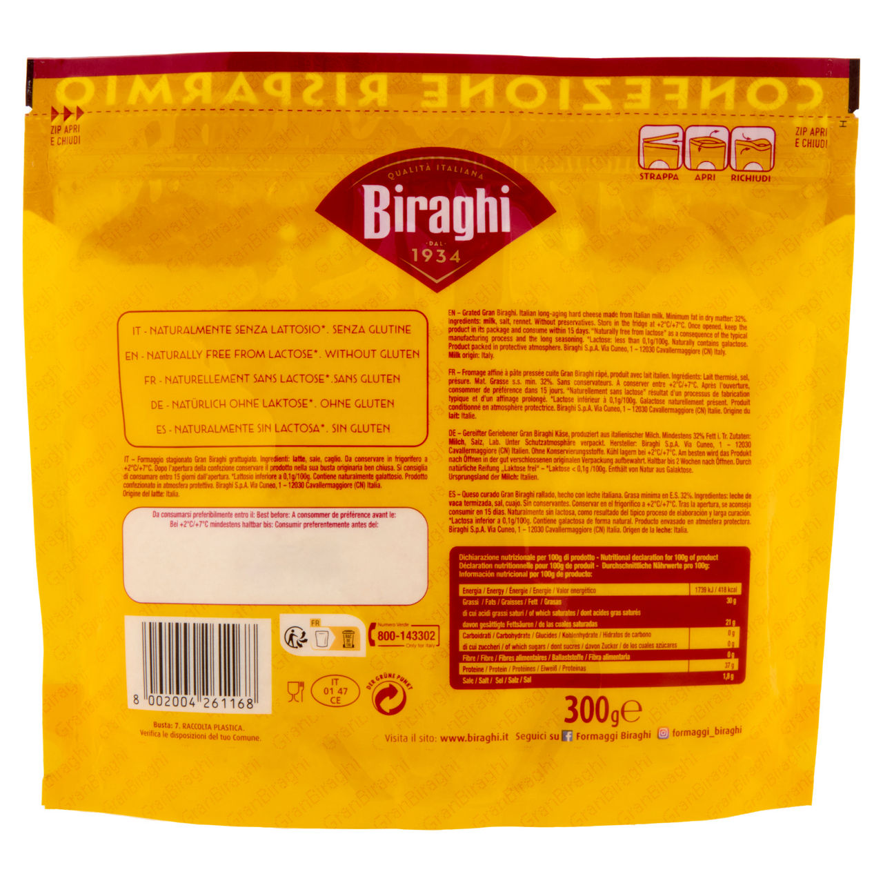 Formaggio stagionato grattugiato fresco 300 gr - Immagine 21