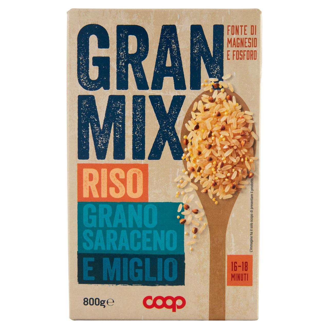 Gran mix di cereali e grano saraceno coop sottovuoto scatola g 800 - Immagine 01