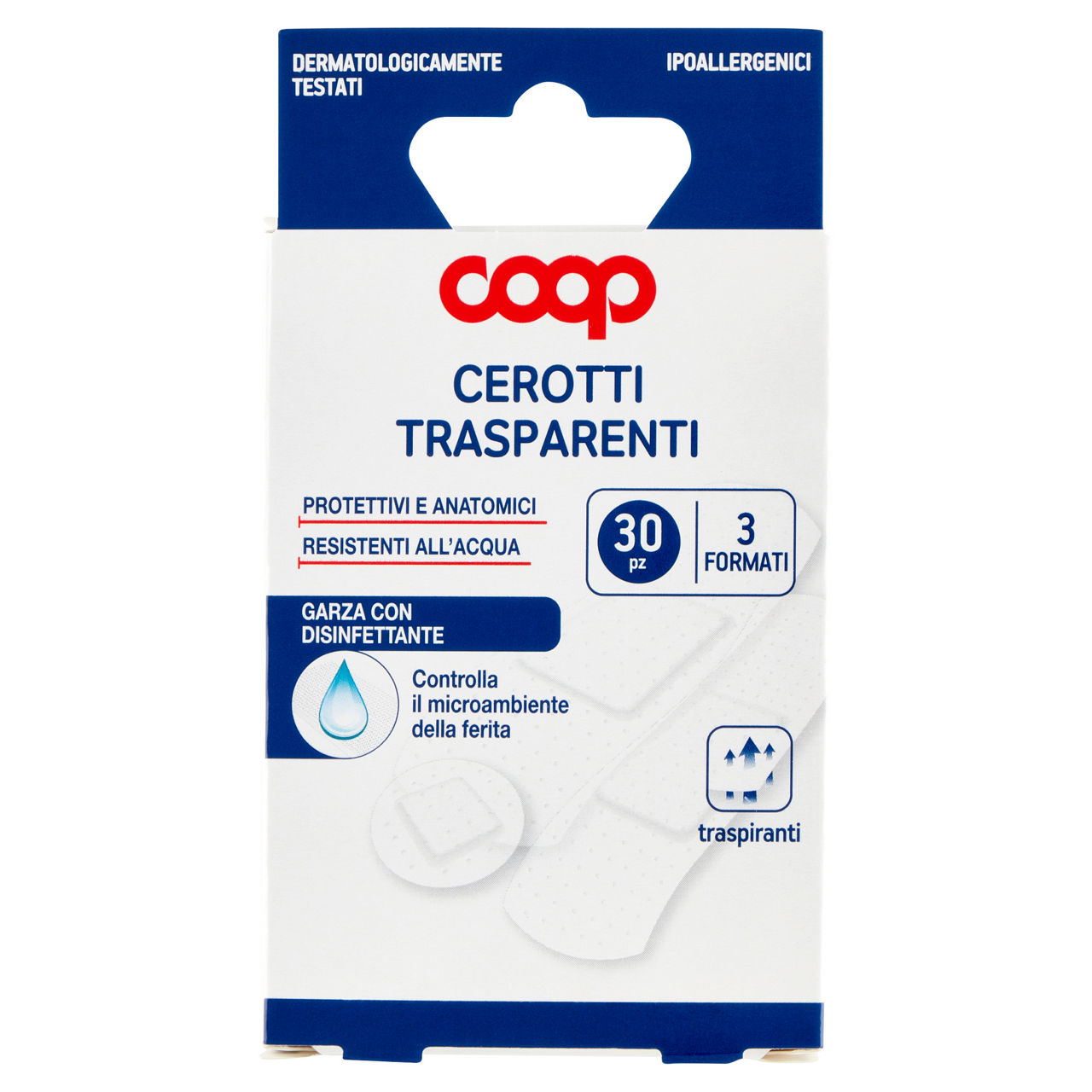 Cerotto coop trasparente 3  f.ti scatola pz 30