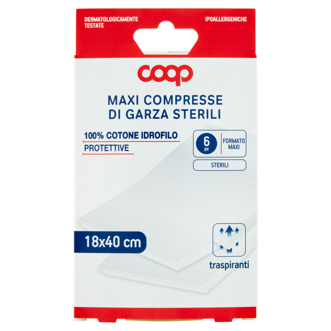 Compresse garza coop 18x40 scatola pz 6