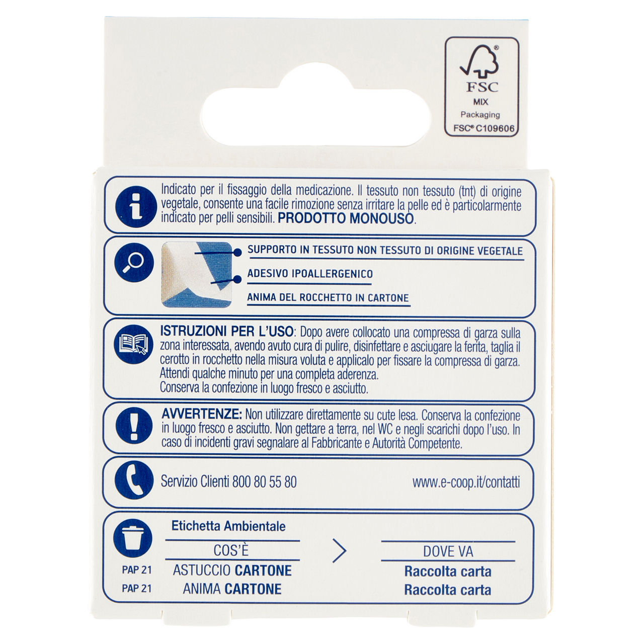 Cerotto coop ipoallergenico delicato tnt rocchetto 5mtx2,5cm scatola pz 1 - Immagine 21
