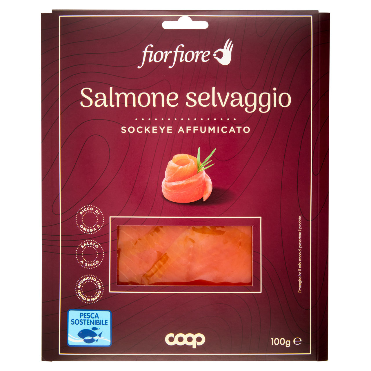 Salmone selvaggio Sockeye affumicato 100 gr - Immagine 01