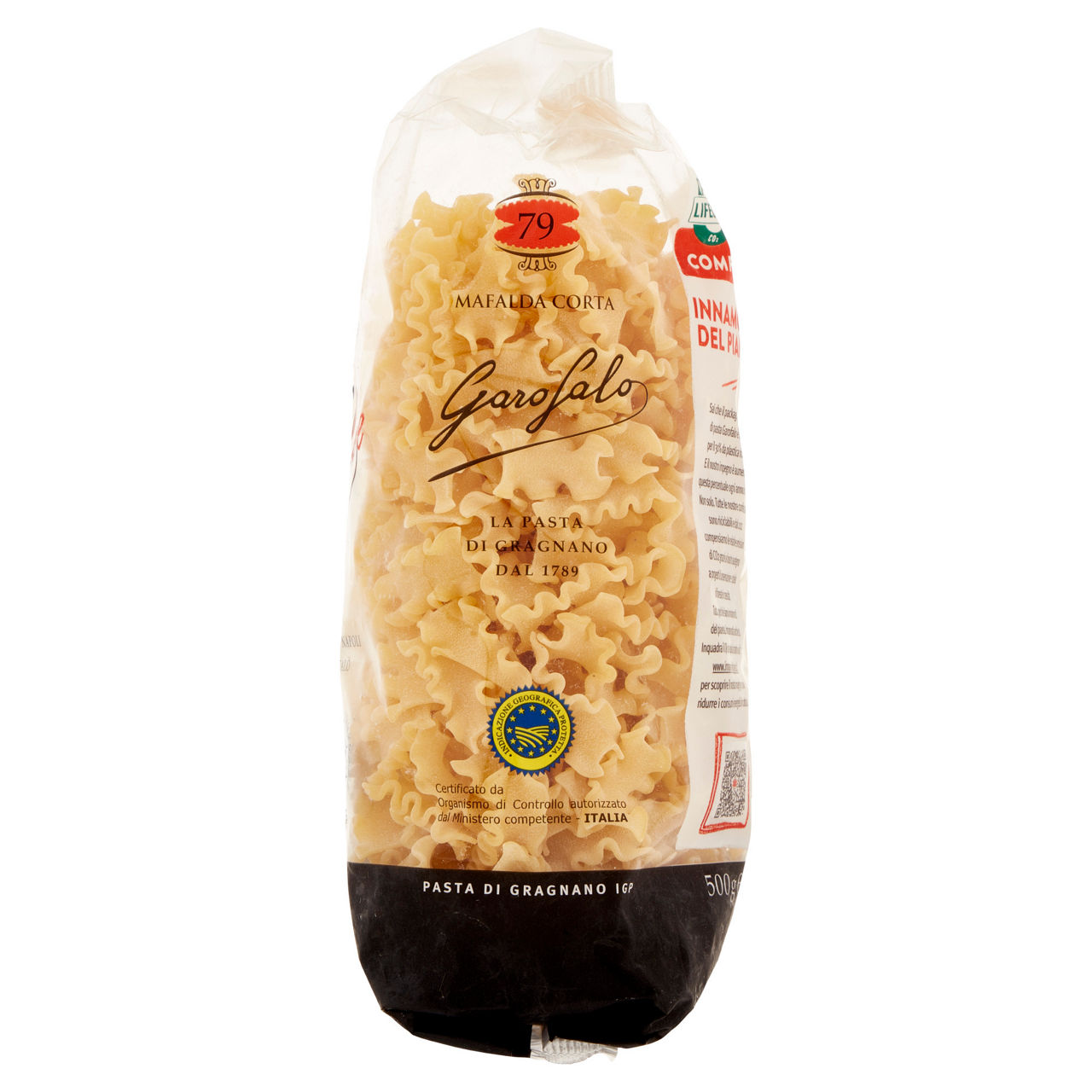 Mafalda corta n. 79 pasta di Gragnano IGP semola di grano duro 500 gr - Immagine 41