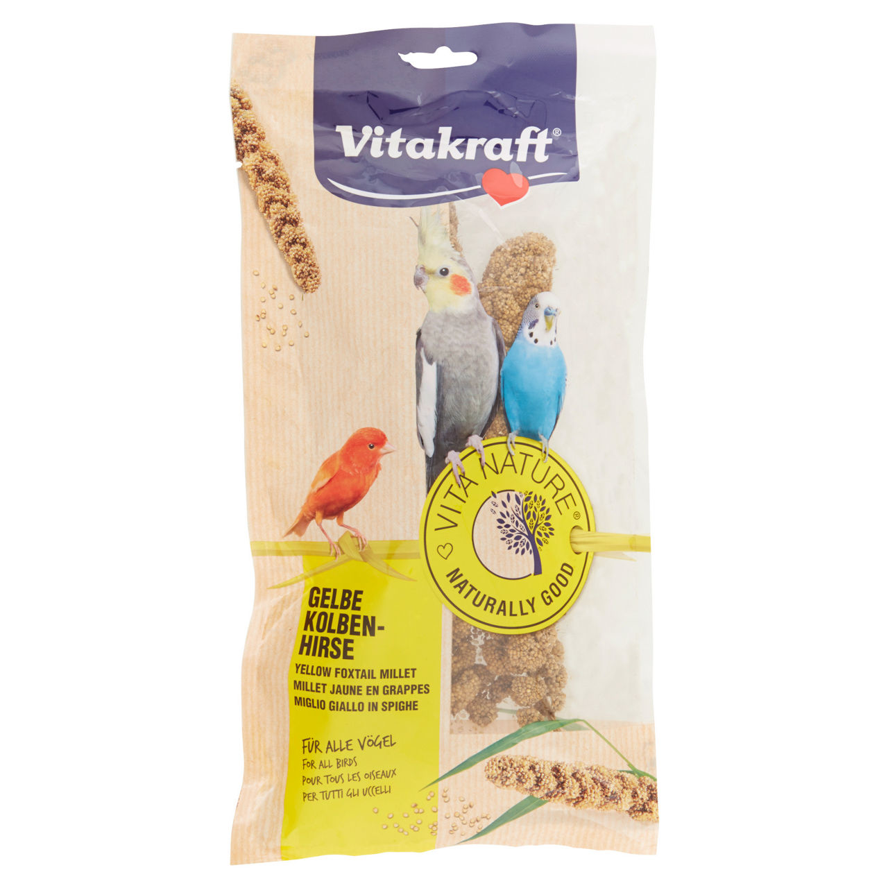 Alimenti uccelli multispecie vitakraft spiga panico vita nature  busta g100 - Immagine 01