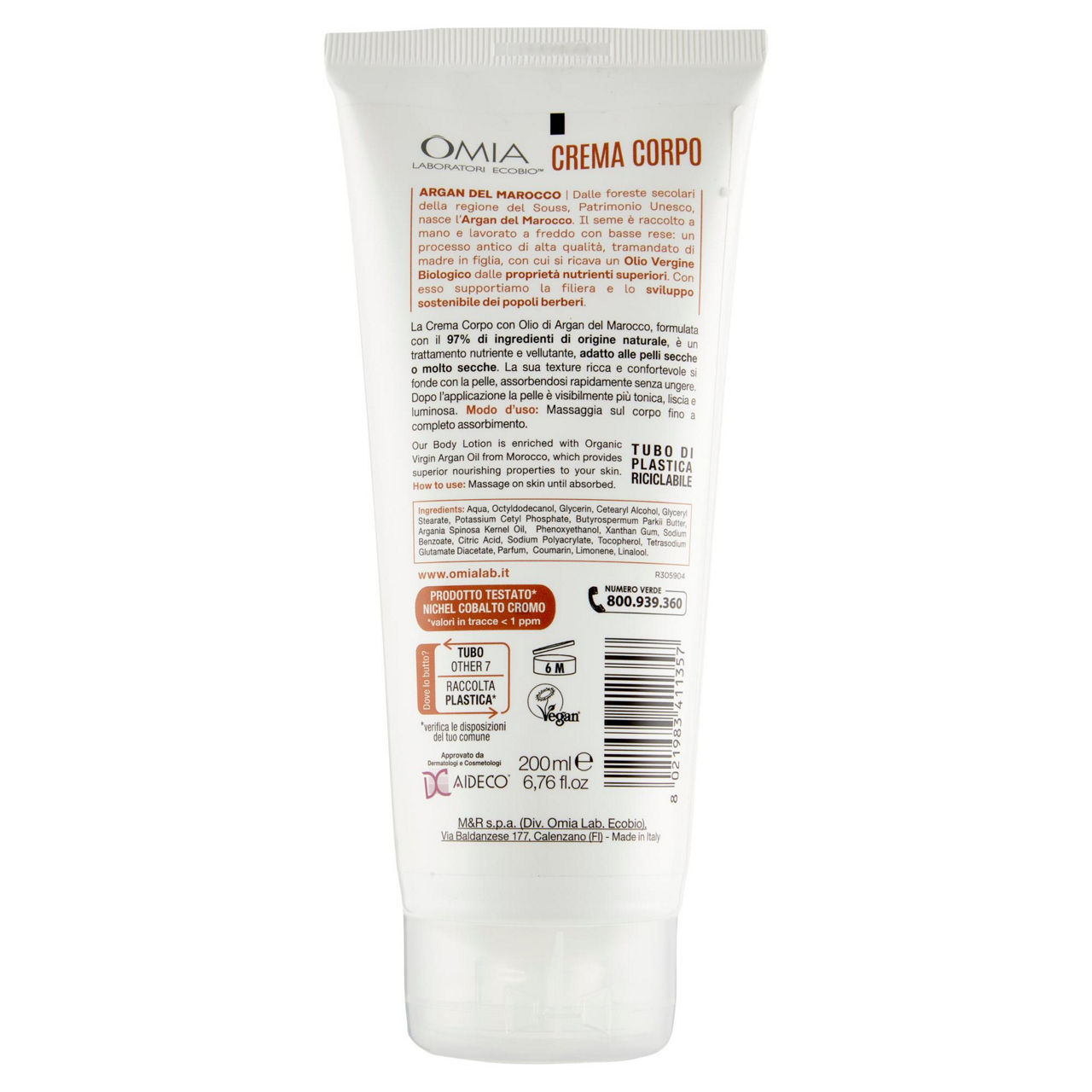 Crema corpo olio argan omia laboratoires erboristica ml 200 - Immagine 41