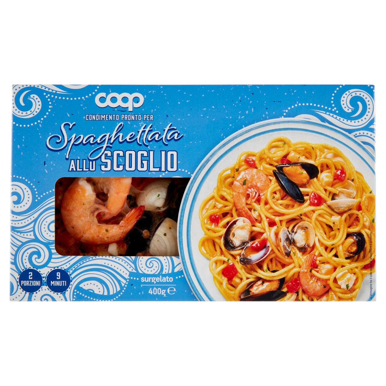 Condimento pronto per spaghettata allo scoglio surgelato 400 gr