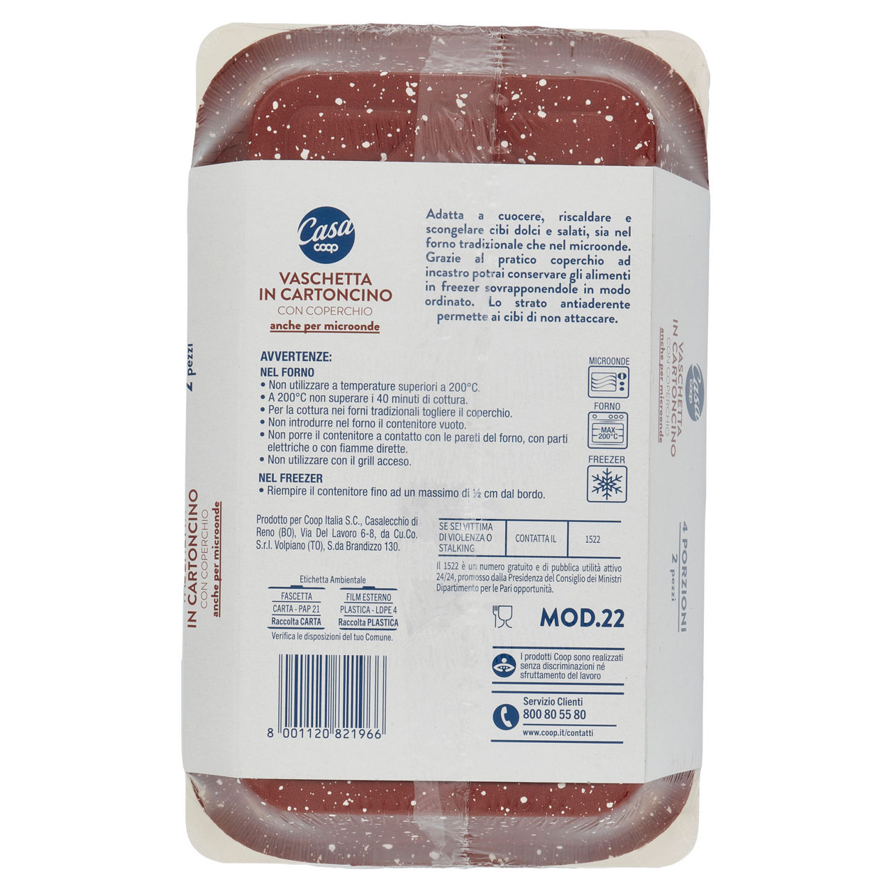 Vaschette in cartoncino coop casa c/coperchio 4porz.pz.2 - Immagine 41