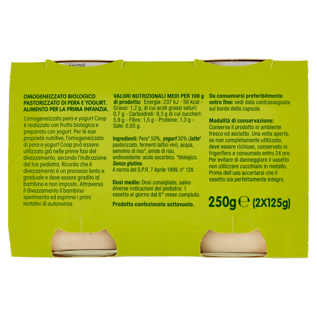 Merenda omogeneizzato di pera e yogurt bio 2 pz x 125 gr - Immagine 31