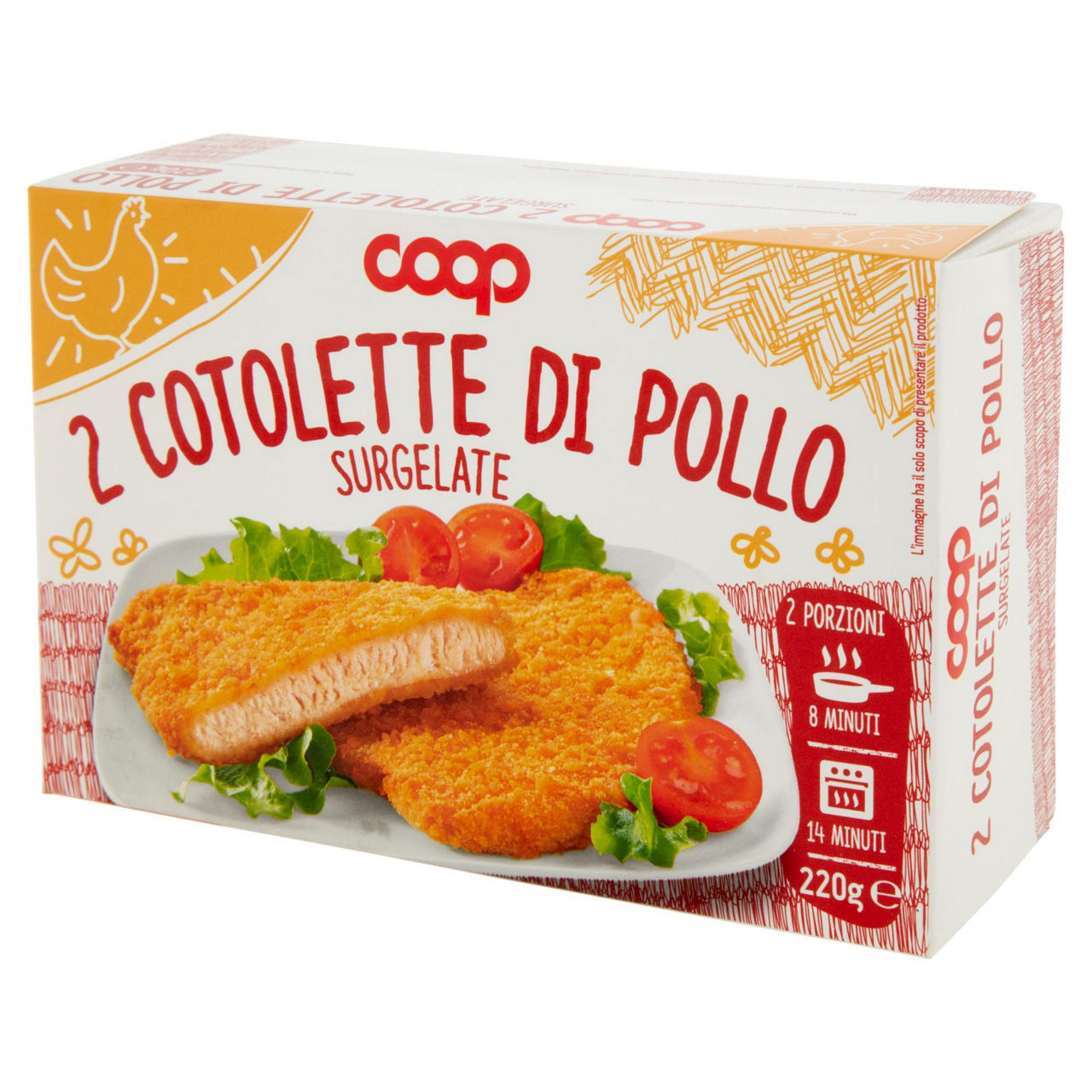 Cotolette di pollo surgelate 2 pz 220 gr - Immagine 41