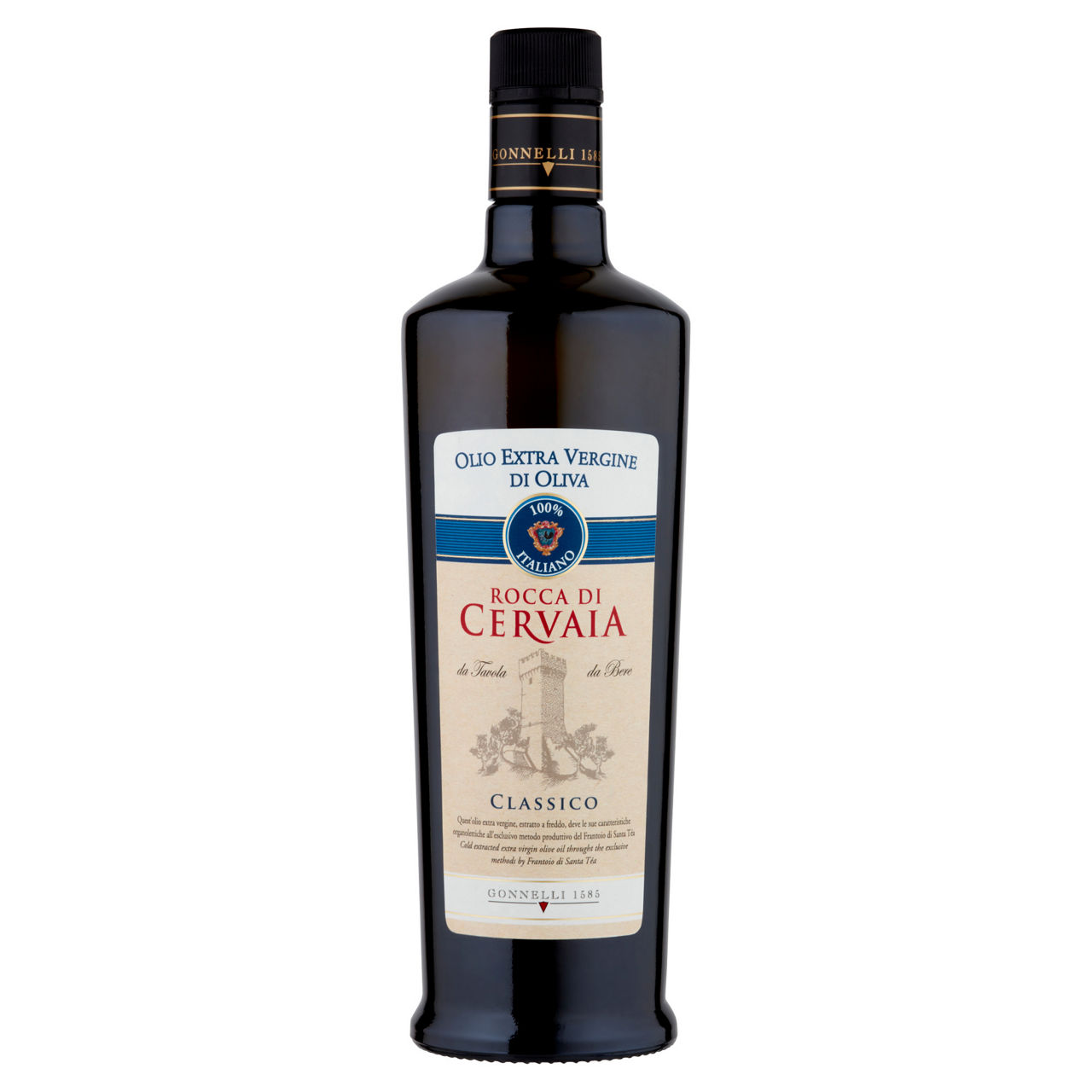 Olio extra vergine di oliva rocca di cervaia 100% italiano 750 ml - Immagine 01