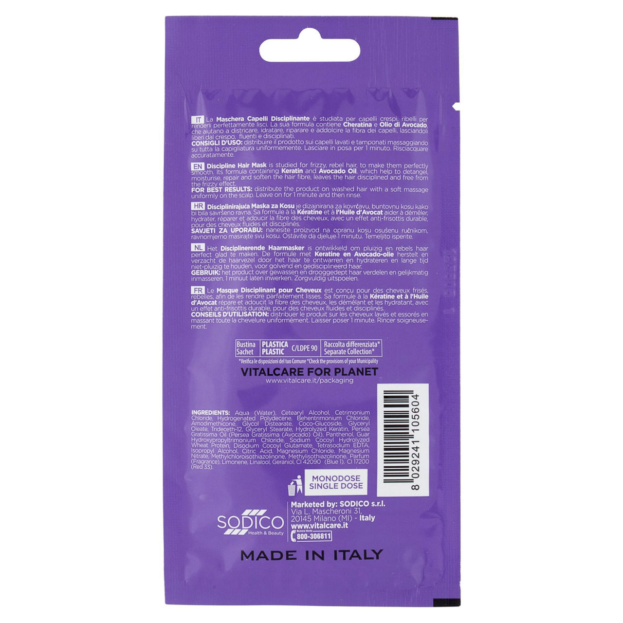 Impacco vitalcare lisciante busta monodose ml. 25 - Immagine 21