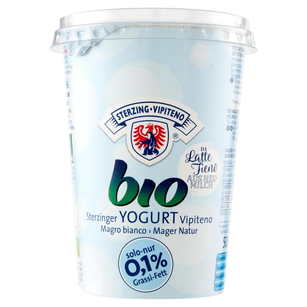 Yogurt bianco magro bio 500 gr