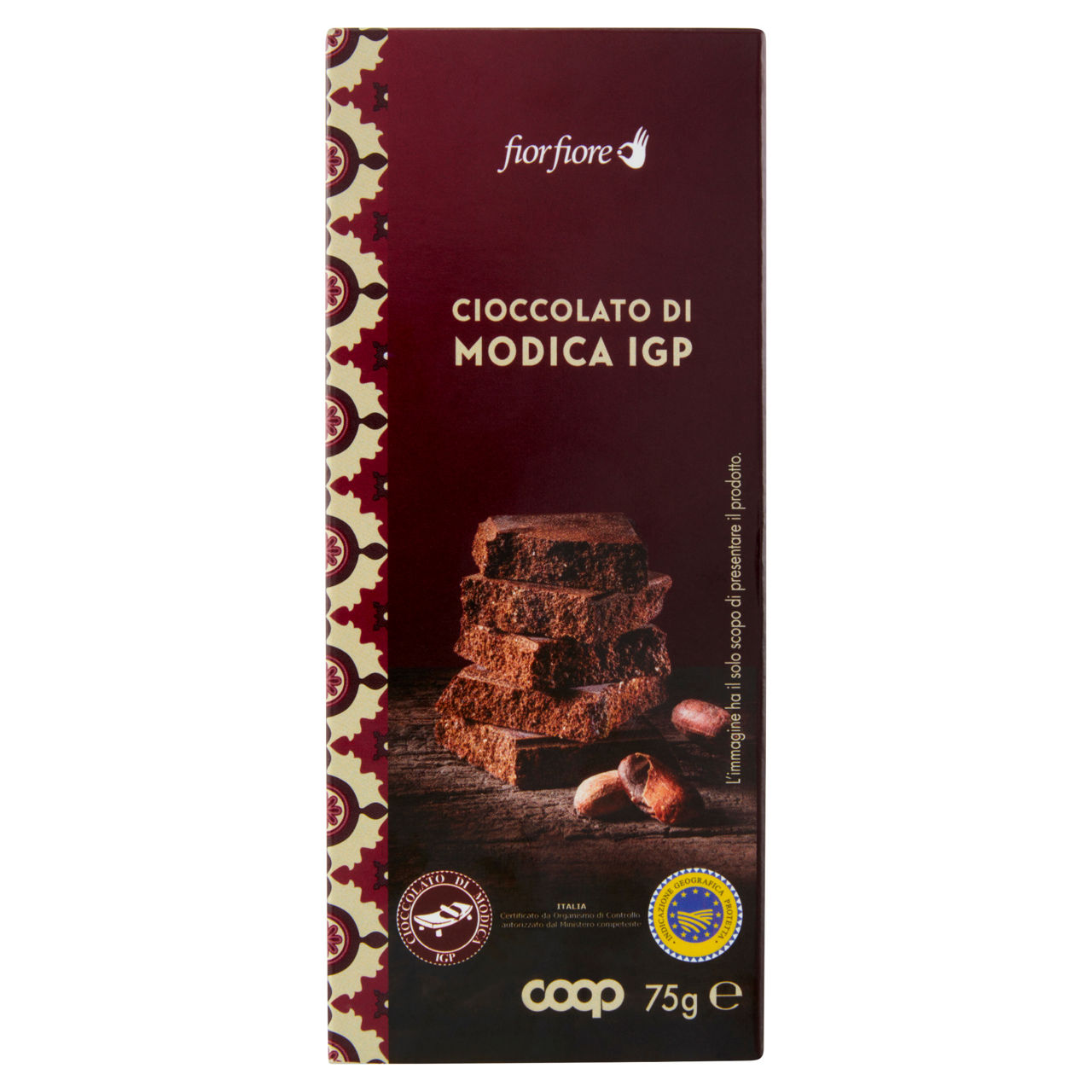 Tavoletta di Cioccolato fondente di Modica IGP 75 gr - Immagine 01