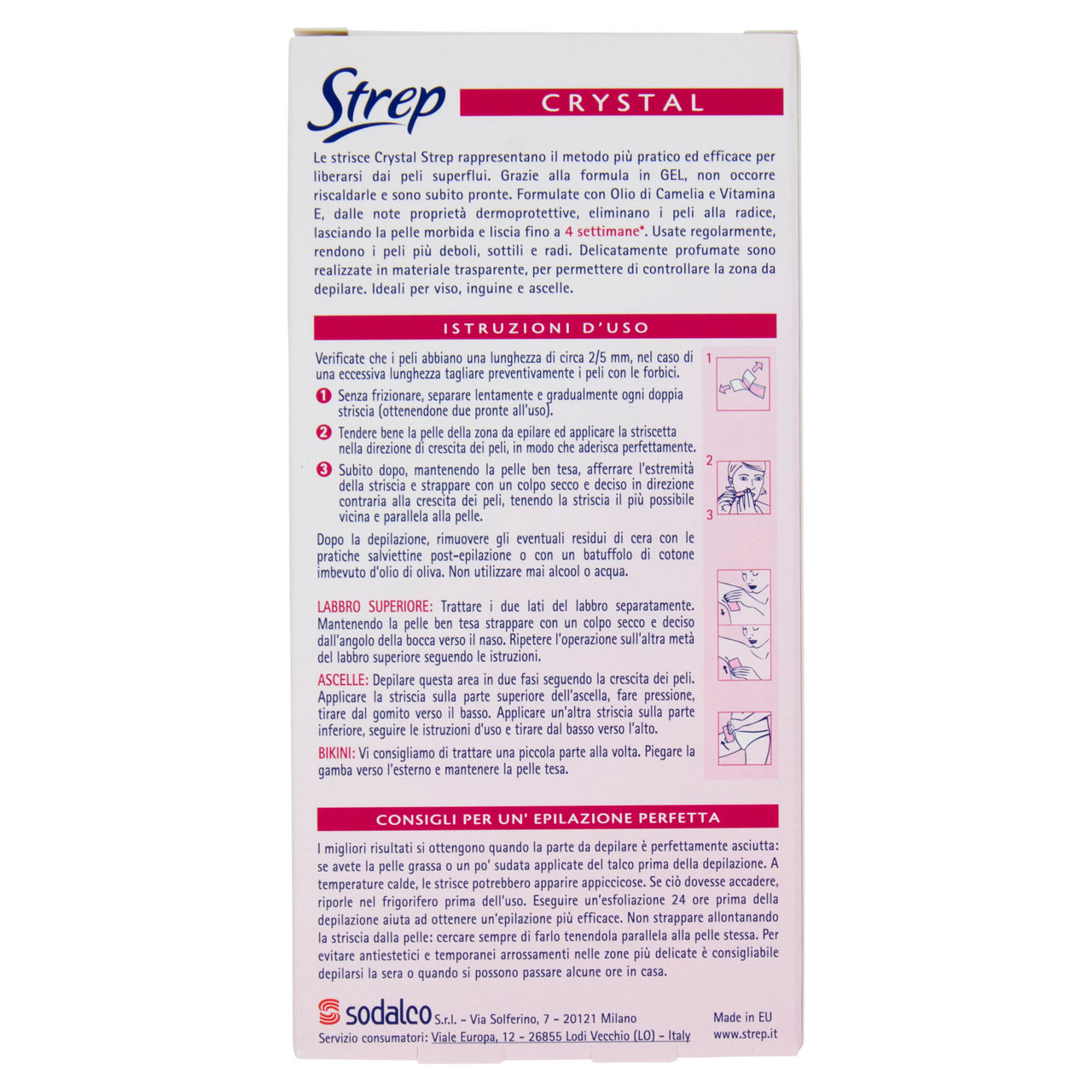 Strisce depilatorie viso e parti delicate Crystal 20 pz - Immagine 51