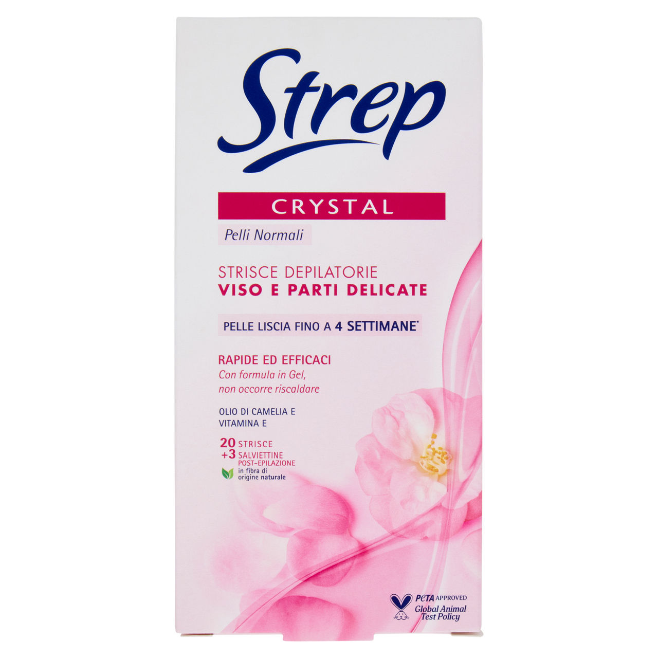 Strisce depilatorie strep cristal viso e parti delicate pz 20 - Immagine 01