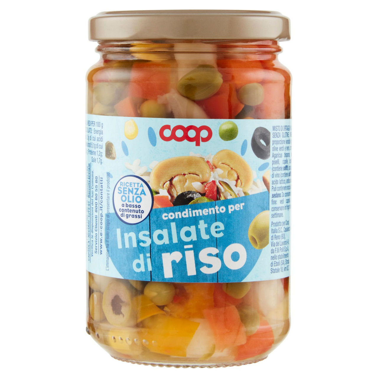 Condimento leggero per insalate di riso coop v.v. g300 sgocc.g190