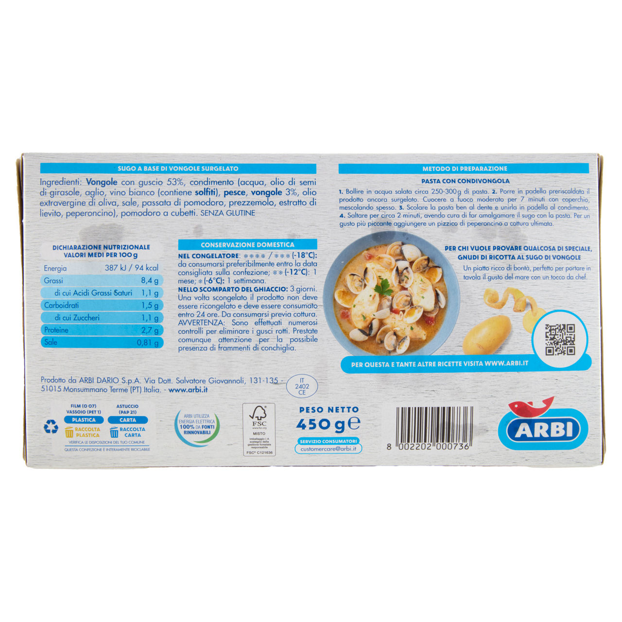 Sugo pronto alle vongole surgelato 450 gr - Immagine 21