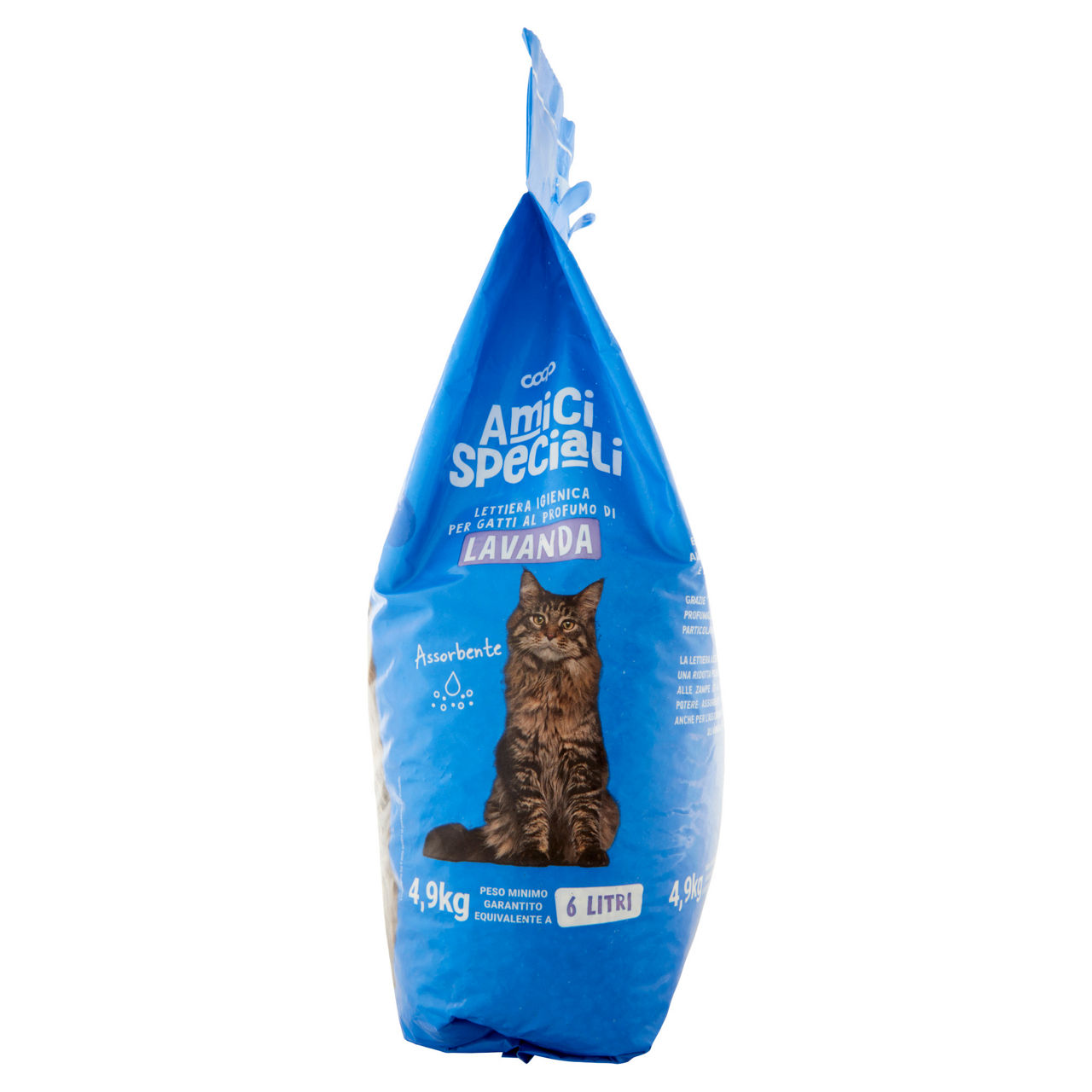 Lettiera igienica per gatti  amici speciali coop profumo di lavanda lt.6 kg. 5,5 - Immagine 31