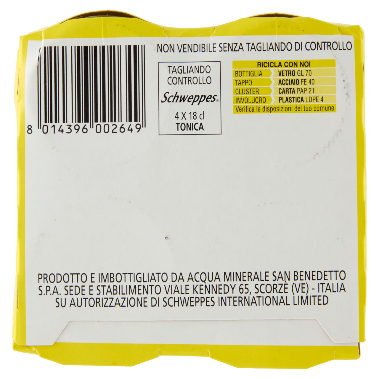Schweppes tonica 4 pz x 180 ml - Immagine 51