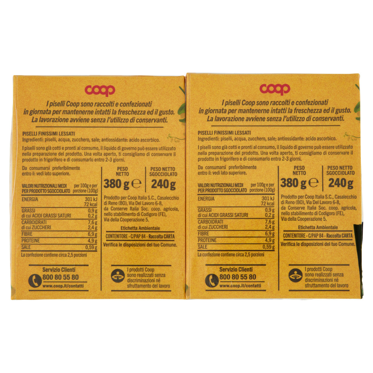 Piselli finissimi coop brick g380x2 sgocc.g240x2 - Immagine 21