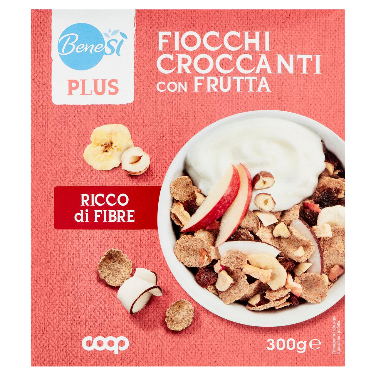 Fiocchi croccanti con frutta cocco banana mela uvetta nocciola 300 g - Immagine 01