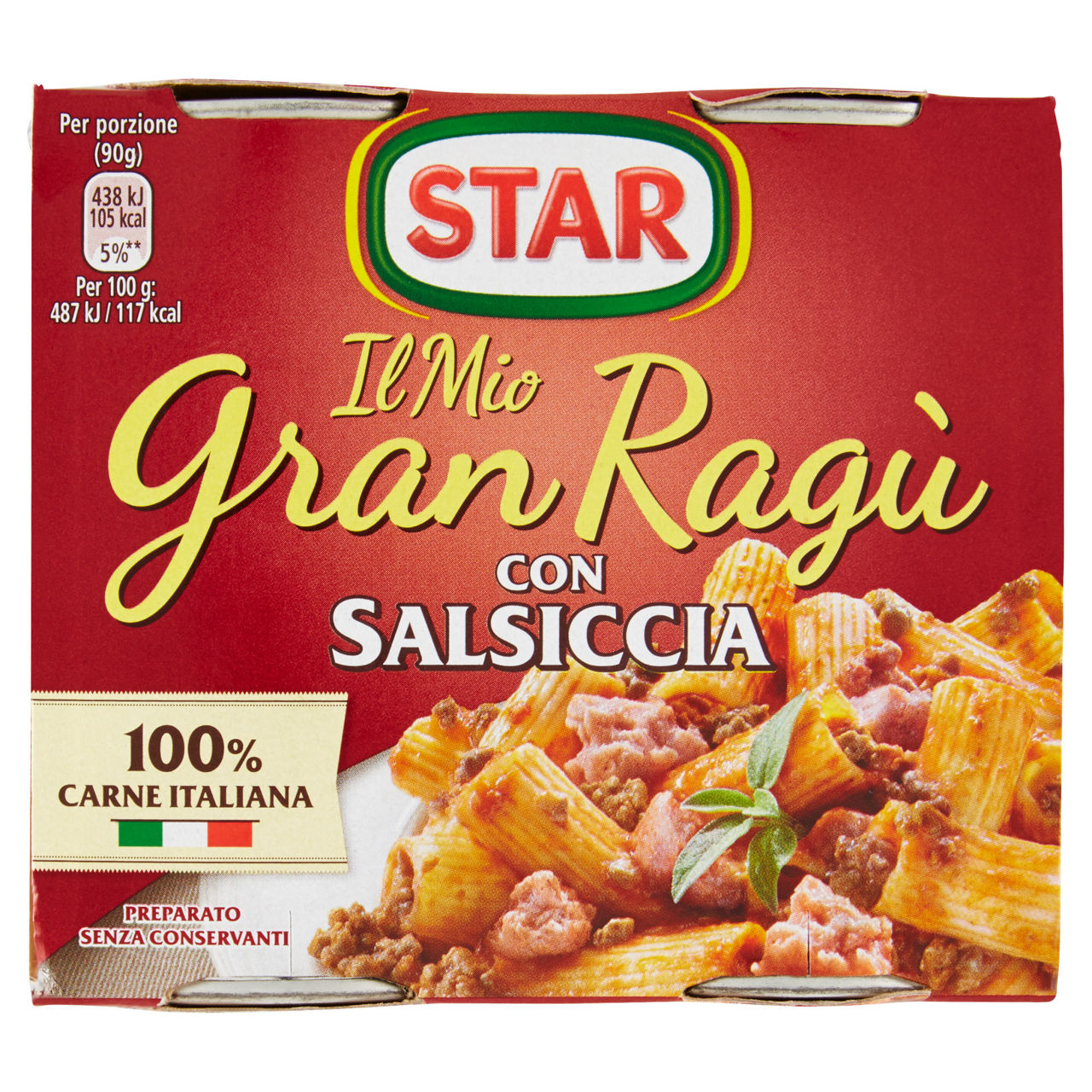 Granragu' salsiccia star lattina 180g x2 - Immagine 01