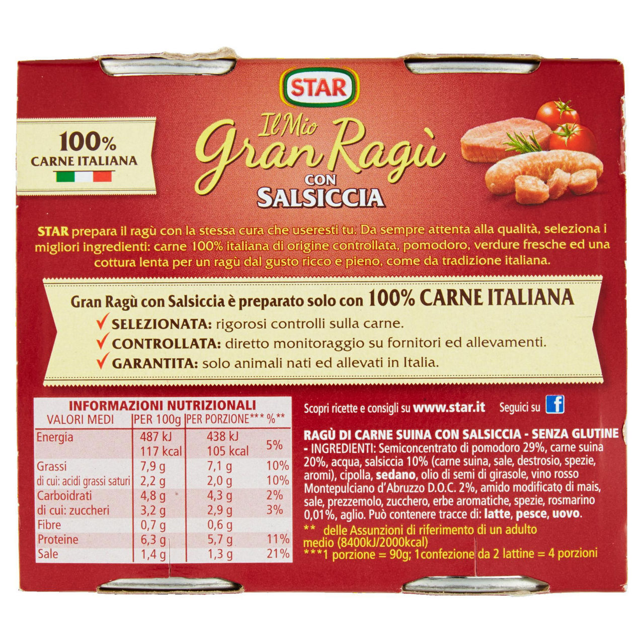 Granragu' salsiccia star lattina 180g x2 - Immagine 41