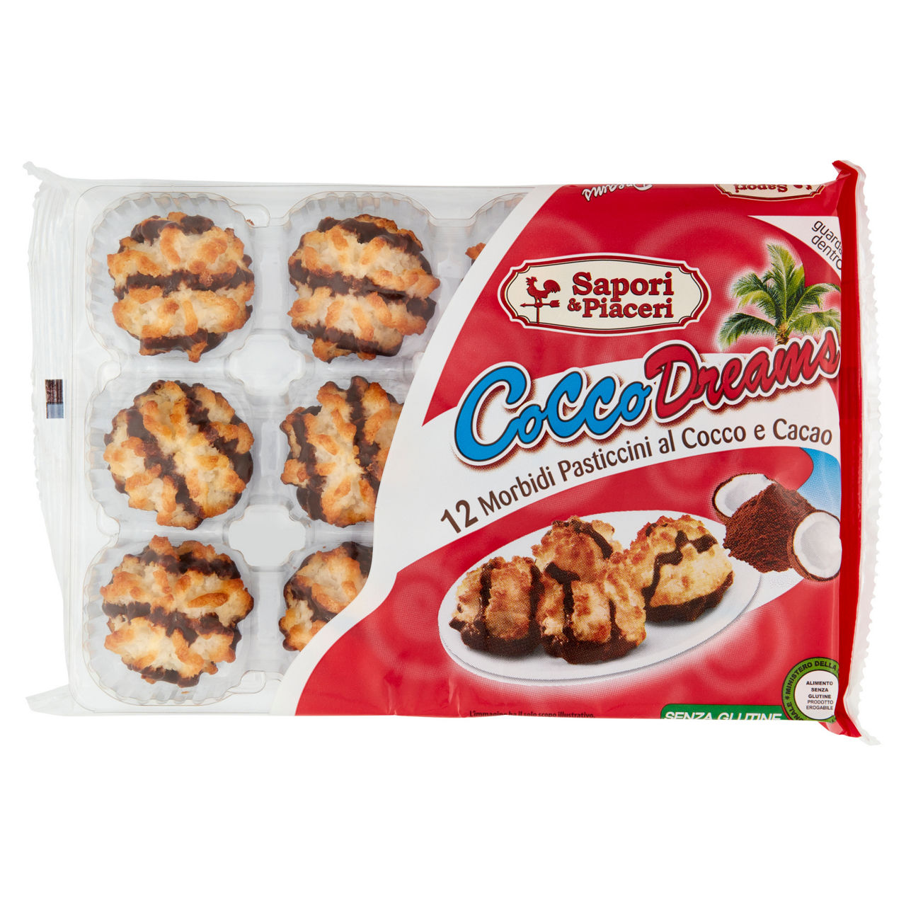Pasticcini morbidi al cocco e cacao 200 gr - Immagine 01