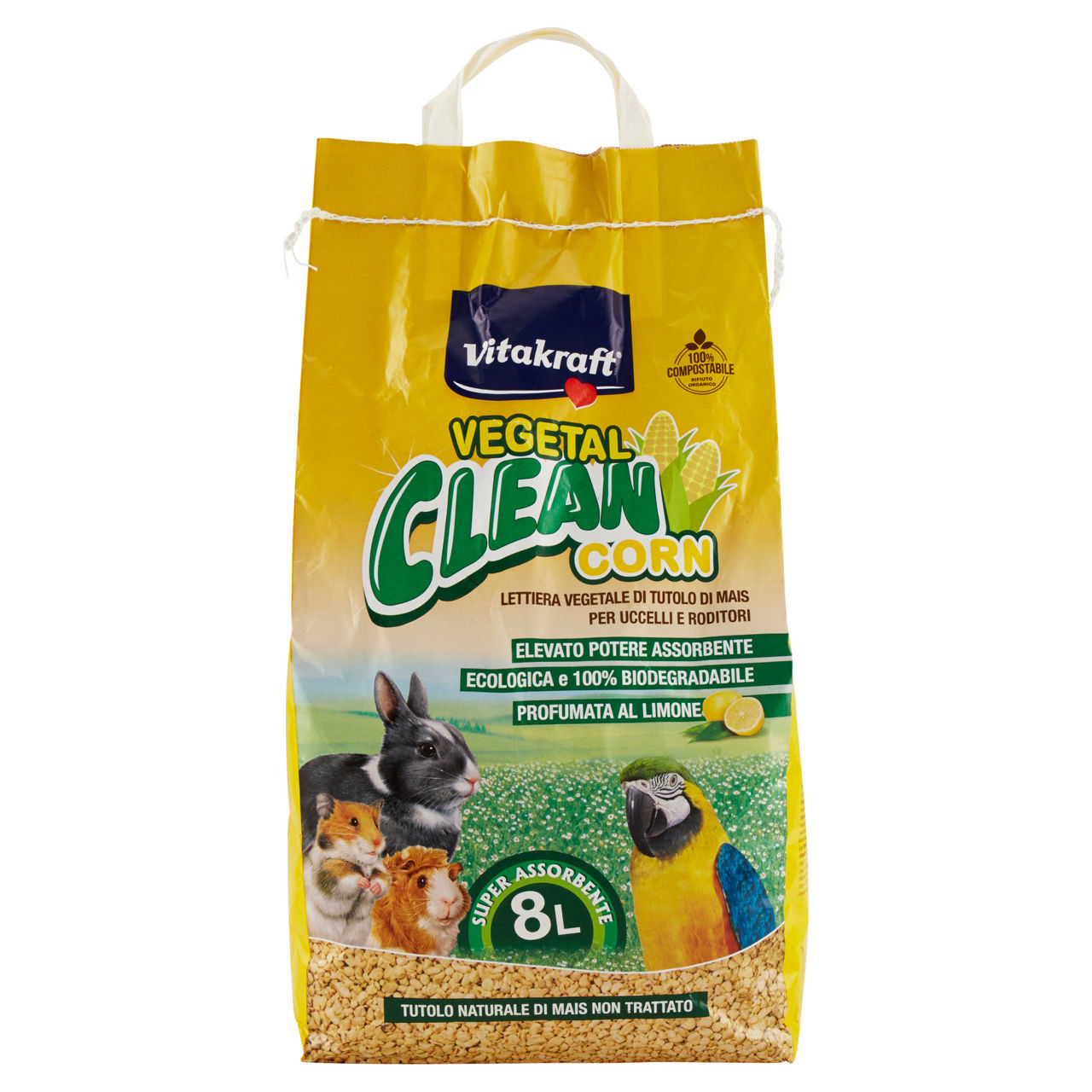 Acc.ig.roditori vitakraft sabbia ig.vegetal clean corn ar.limone bs.l8 kg2,97 - Immagine 01