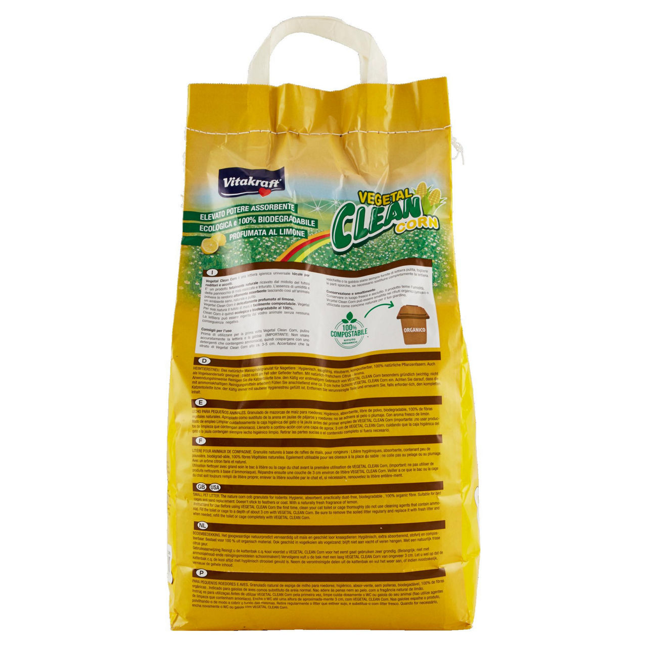 Acc.ig.roditori vitakraft sabbia ig.vegetal clean corn ar.limone bs.l8 kg2,97 - Immagine 31