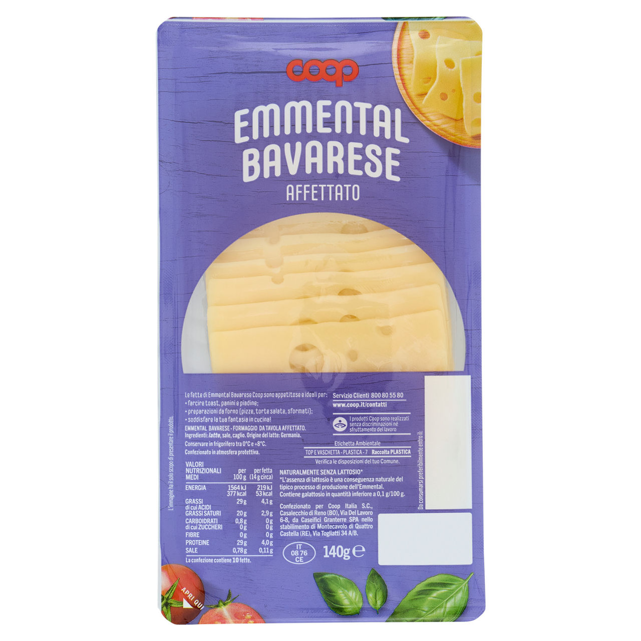 Emmental Bavarese affettato 140 gr