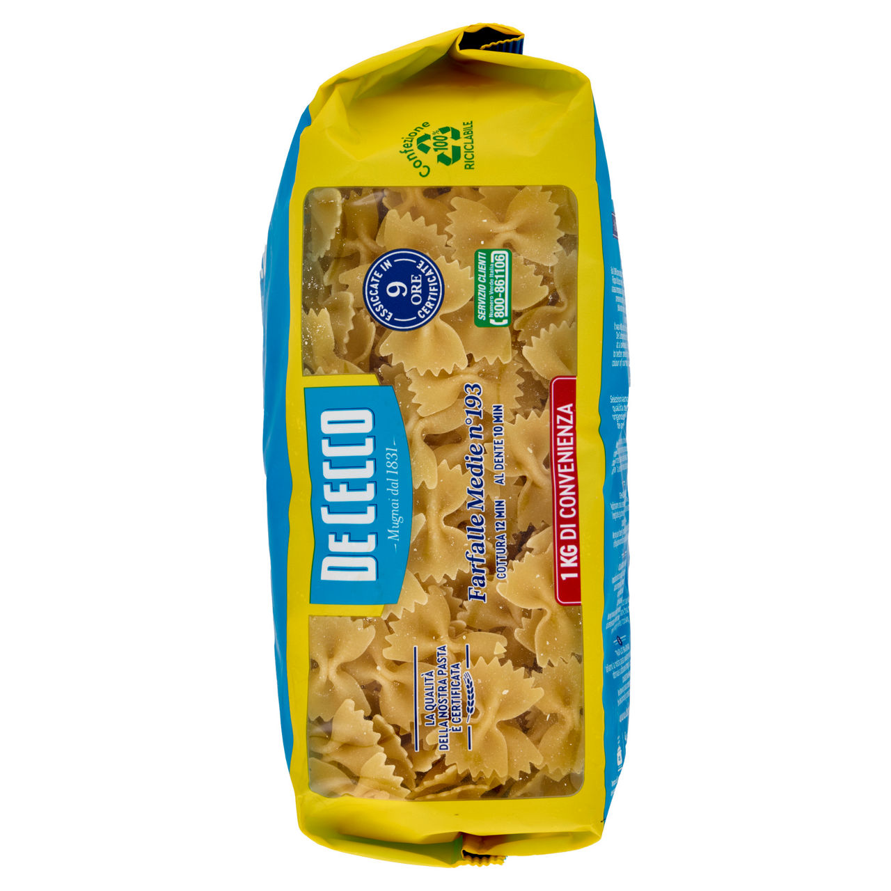 Farfalle medie n. 193 pasta di semola di grano duro 1 kg  - Immagine 21