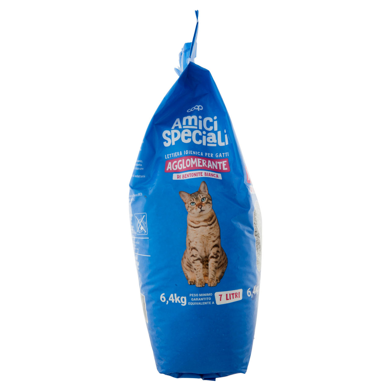 Lettiera igienica per gatti  amici speciali coop agglomerante bianca lt 7 - Immagine 41