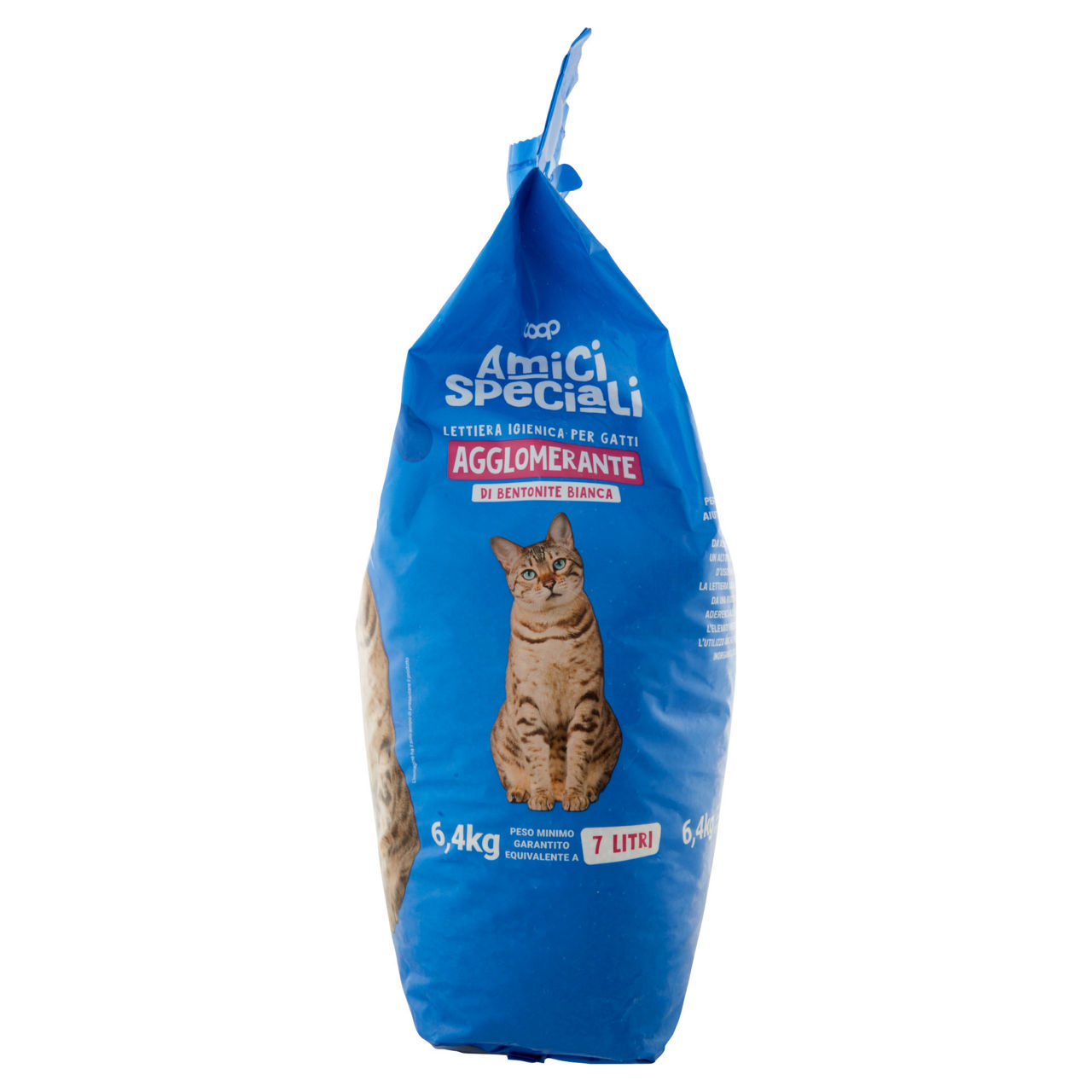 Lettiera igienica per gatti  amici speciali coop agglomerante bianca lt 7 - Immagine 51