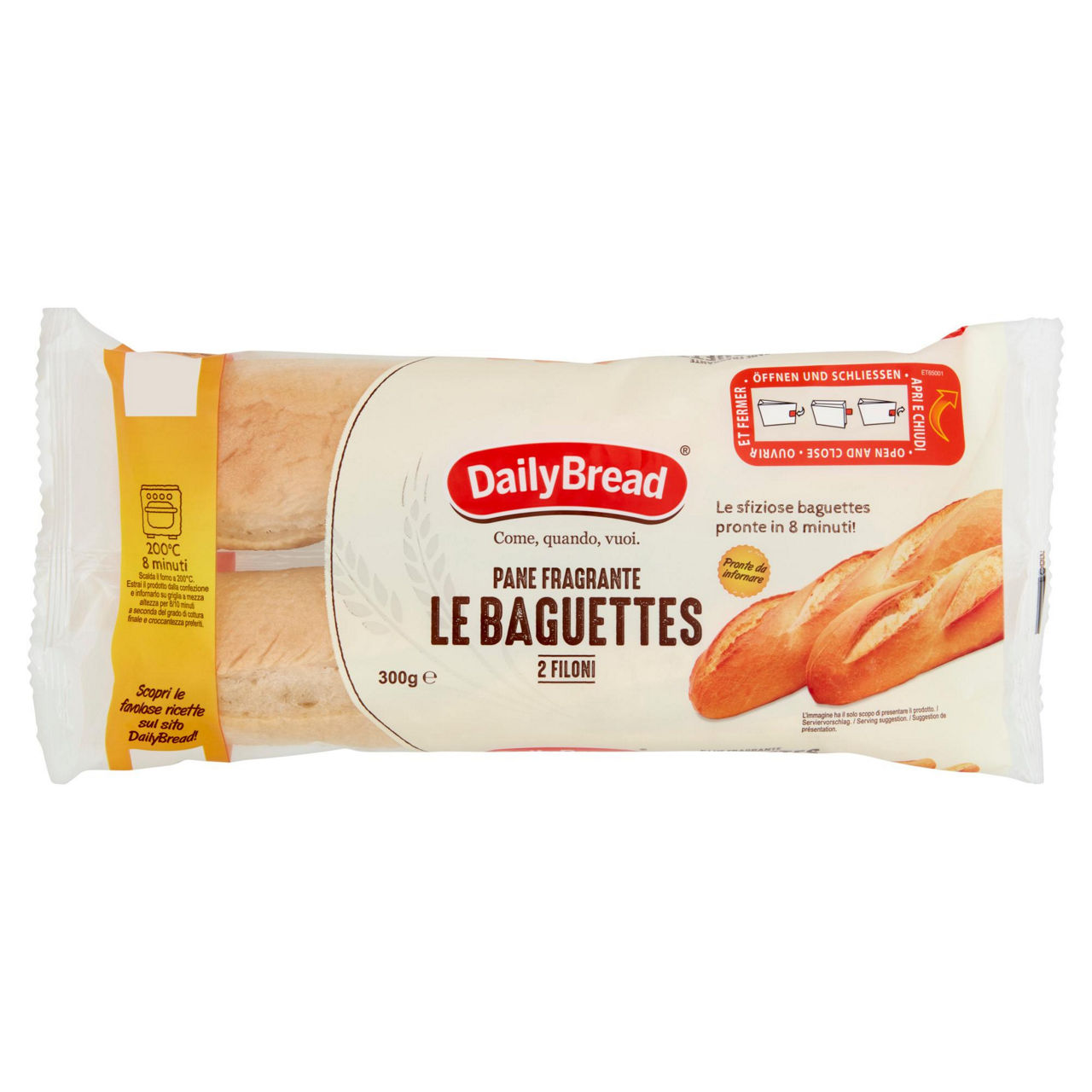 Baguette precotte daily bread busta gr 2x150 - Immagine 01
