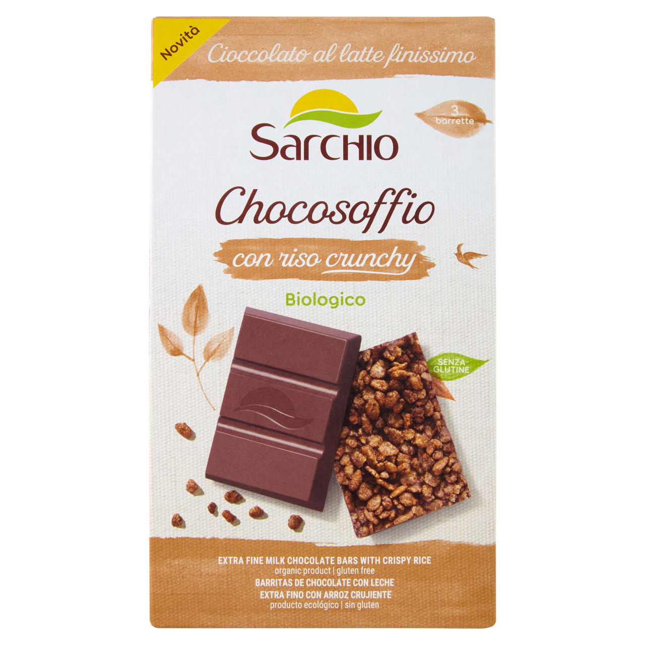 Soffio di riso ciocc. latte finissimo bio senza glutine sarchio sc g 75 - Immagine 01