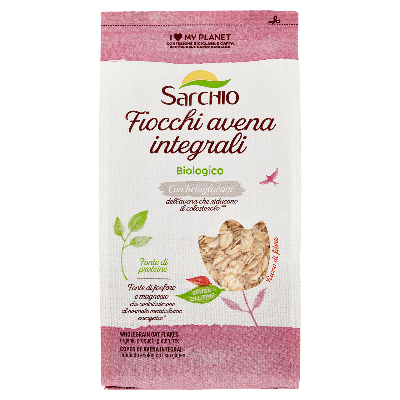 Fiocchi d'avena bio sarchio sacchetto 375g - Immagine 01