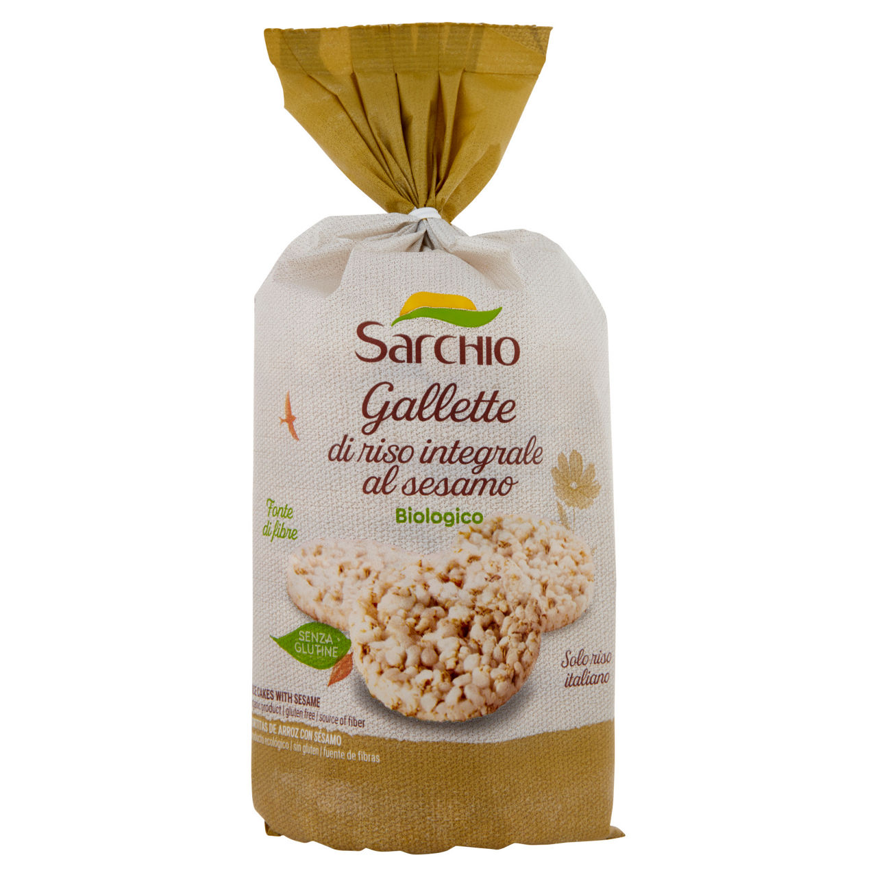 Gallette al sesamo senza glutine biologiche  sarchio sacchetto  gr.100 - Immagine 01