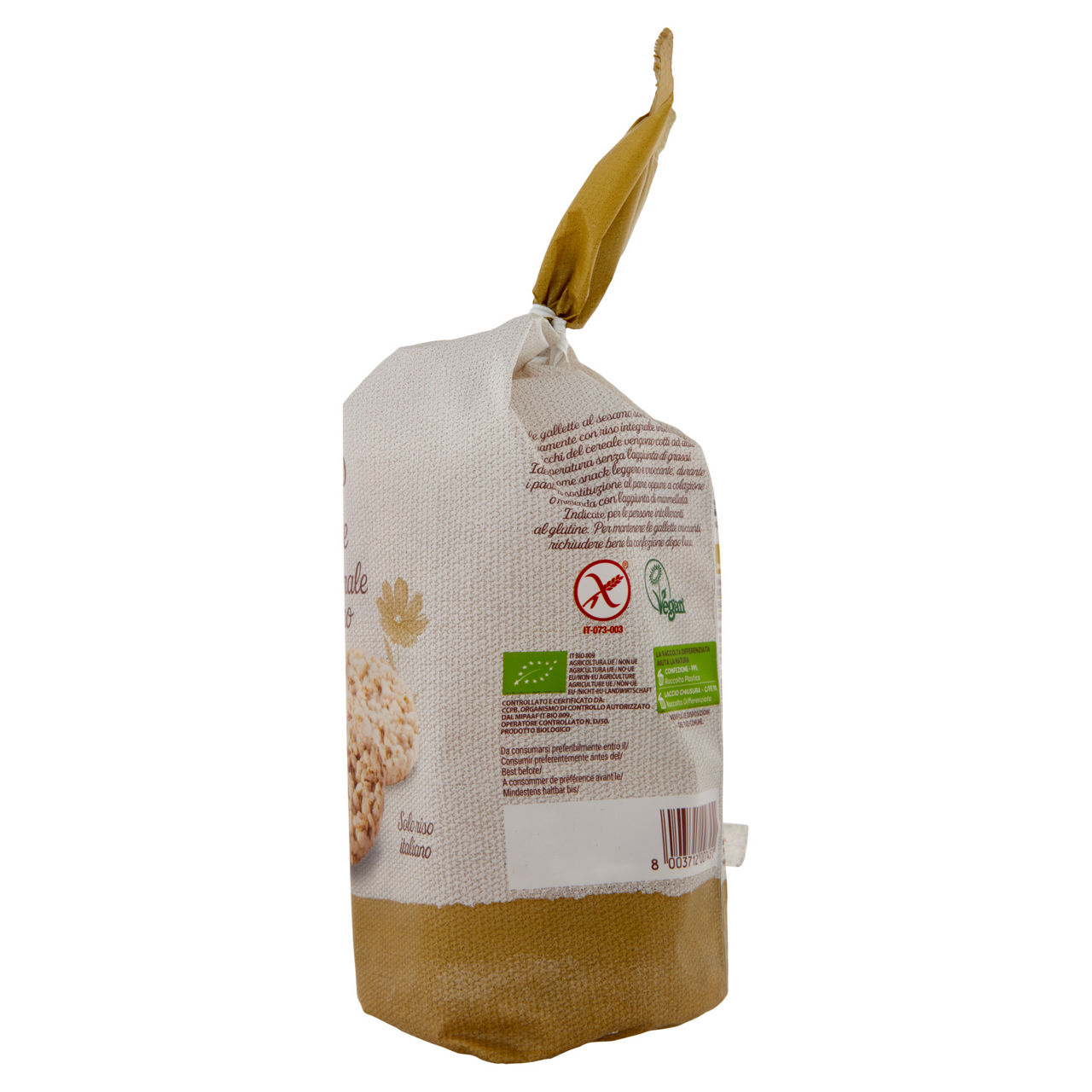 Gallette al sesamo senza glutine biologiche  sarchio sacchetto  gr.100 - Immagine 11