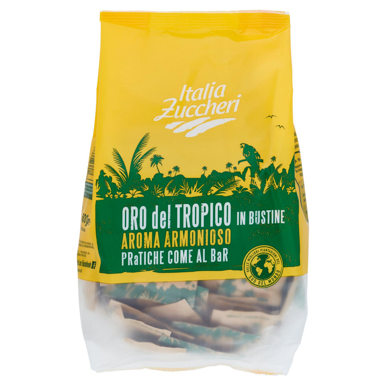 Zucchero grezzo di canna in bustine 500 gr