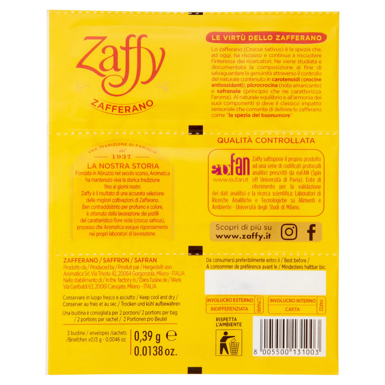 Zafferano aromatica 3pz busta 0,39g - Immagine 31