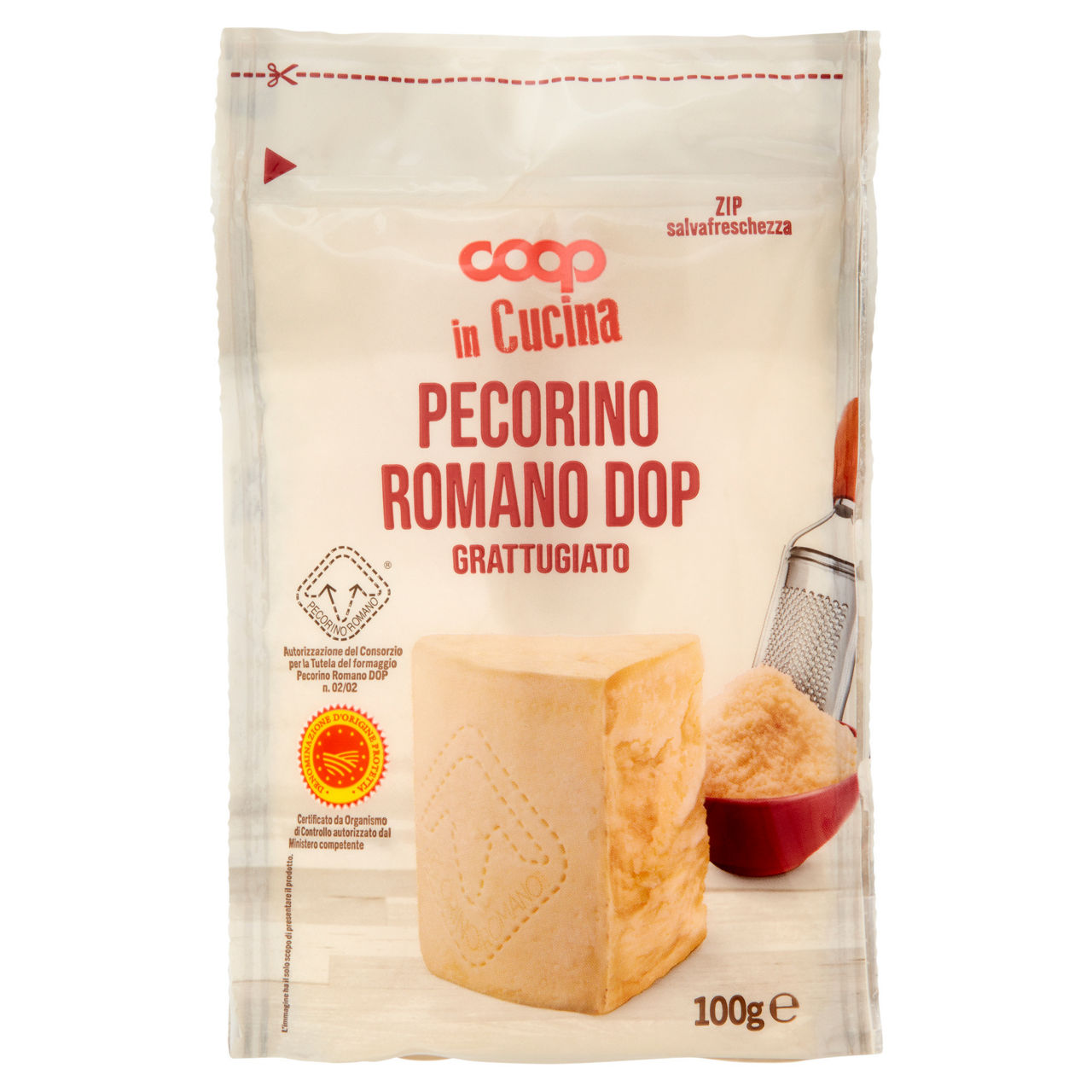 Pecorino Romano DOP grattugiato 100 gr - Immagine 01