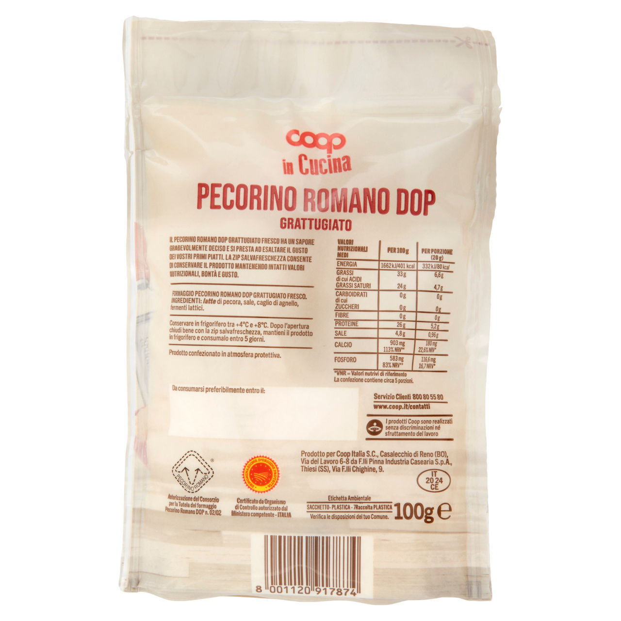 Pecorino Romano DOP grattugiato 100 gr - Immagine 21