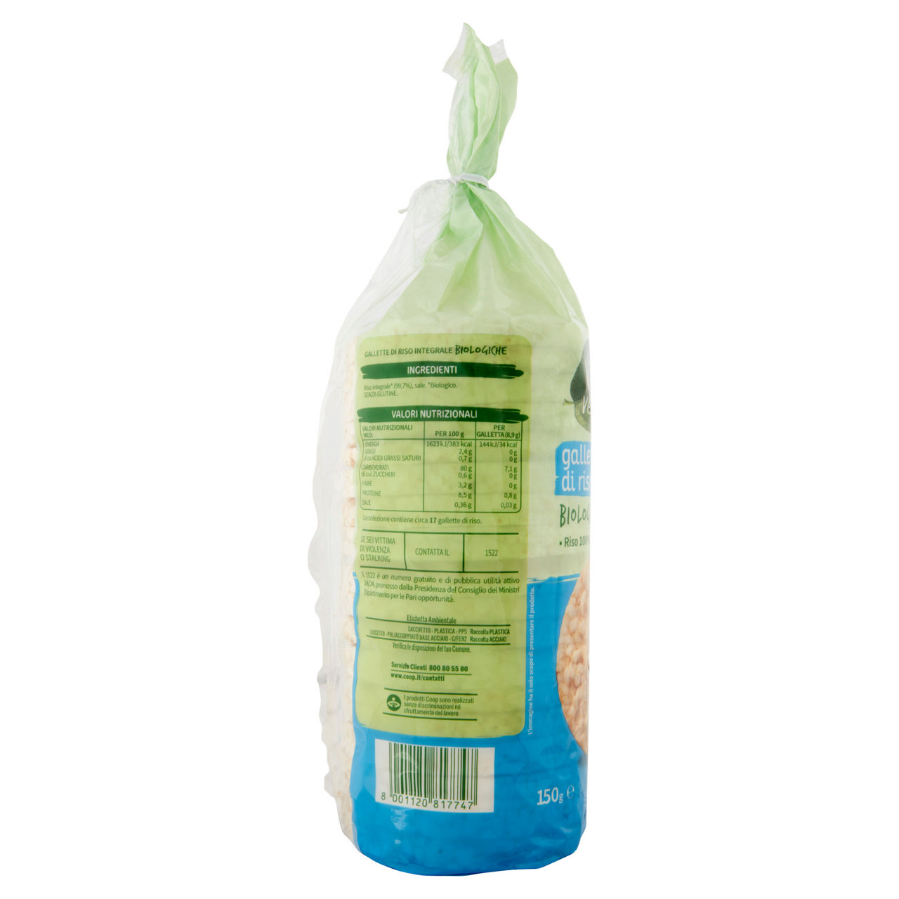 Gallette di riso integrale biologiche vivi verde 150 g - Immagine 51