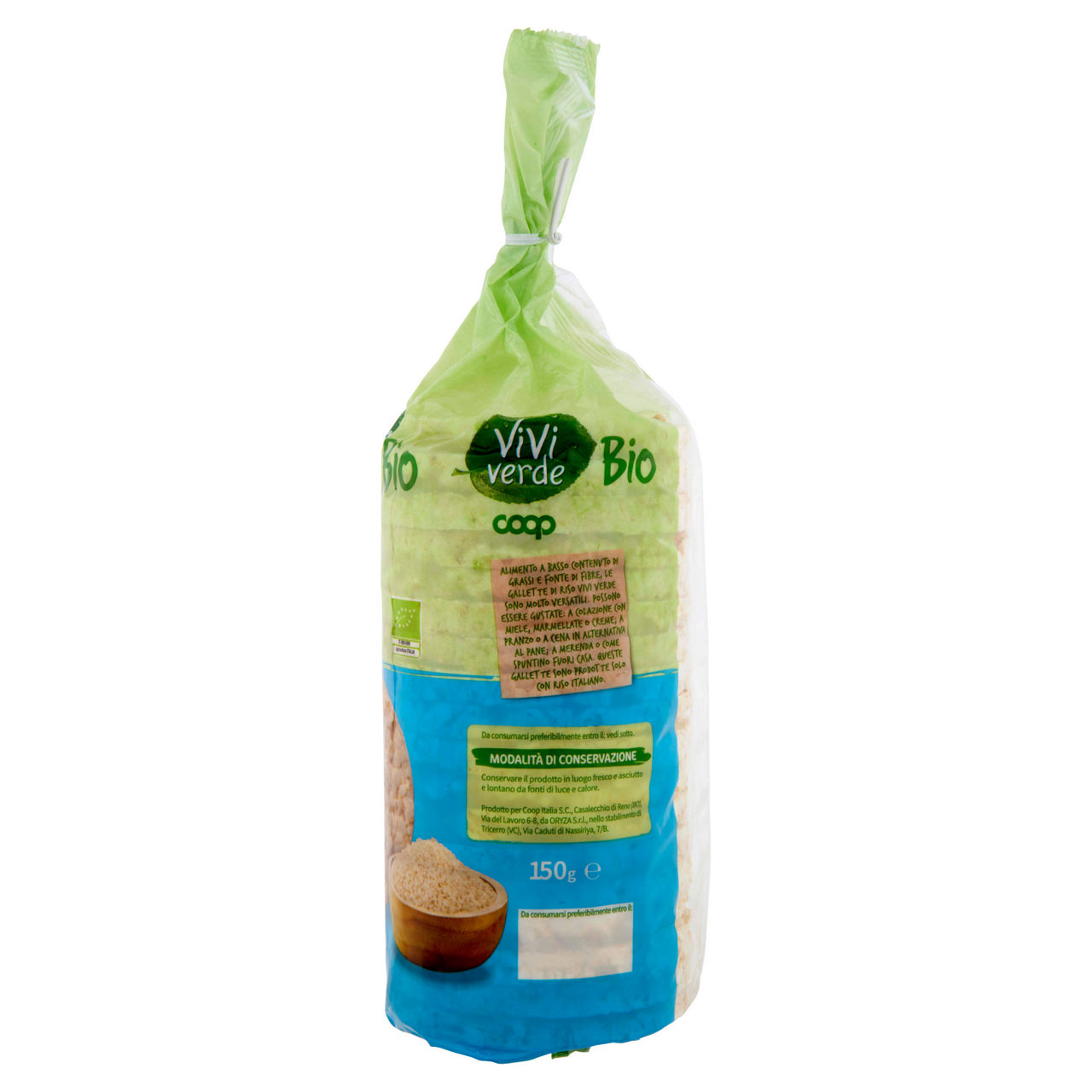 Gallette di riso integrale biologiche vivi verde 150 g - Immagine 71