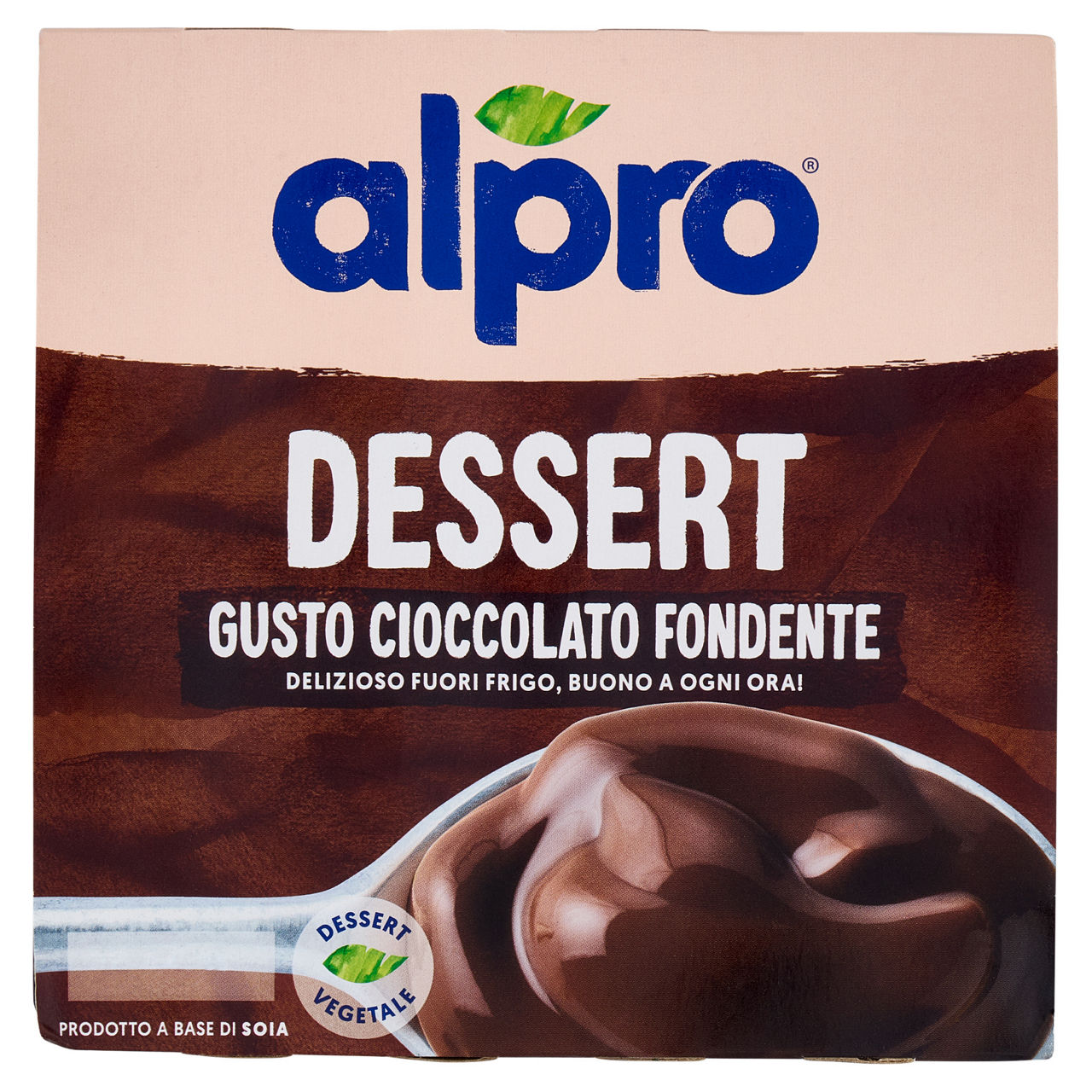Crema dessert vegetale al cioccolato 4 pz da 125 gr - Immagine 01