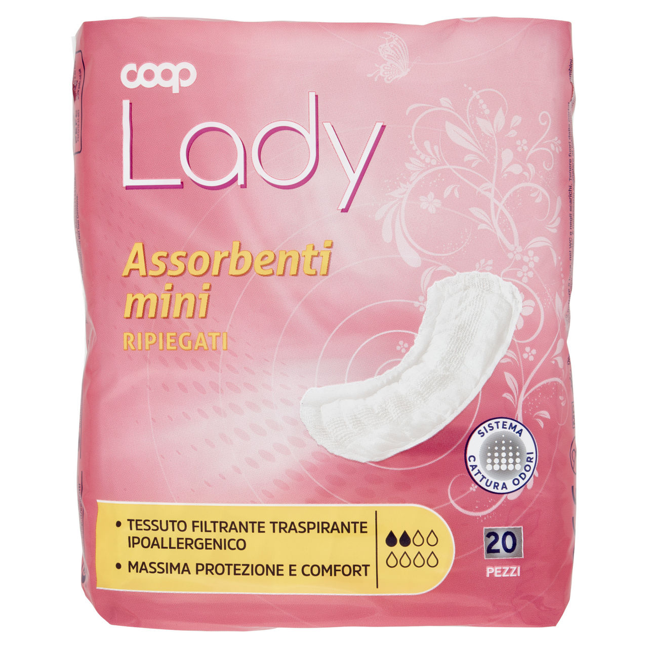 Assorbenti per incontinenza mini ripiegati busta 20 pz - Immagine 01